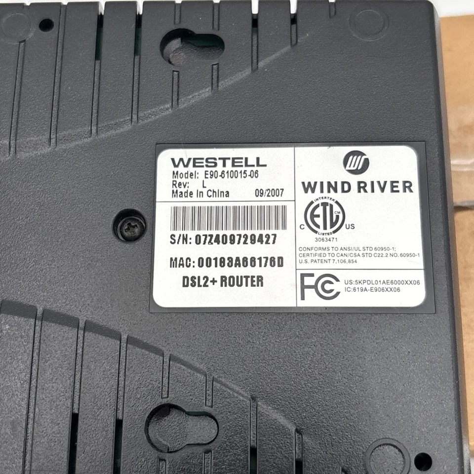 Westell DSL Router Model 6100 Wind River 2005 C90-610015-06 - Image 2 of 4