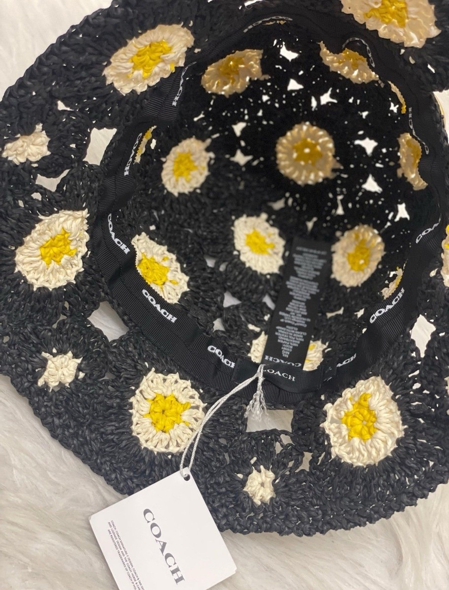 New Coach Daisy Crochet Bucket Hat Size M/L | eBay display picture 1