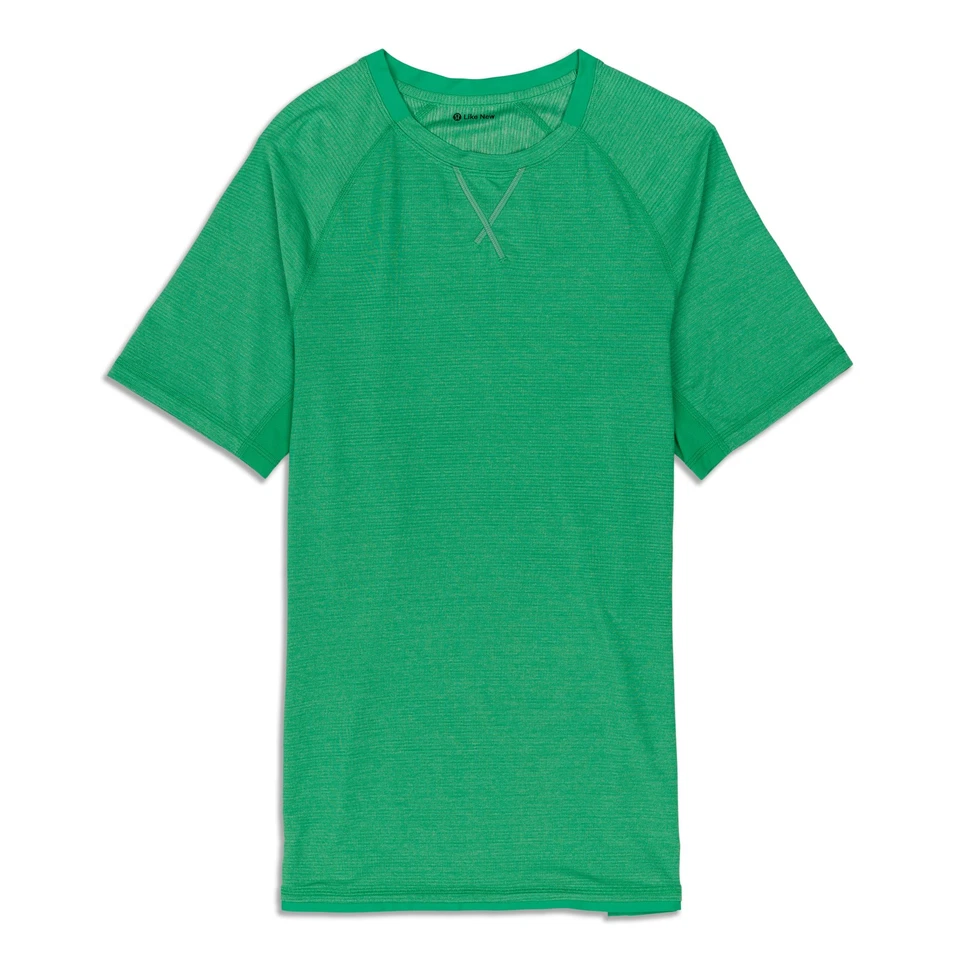 Camisa masculina casual manga curta lululemon tamanho XS verde