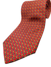 BROOKS BROTHERS made in USA 100 Silk Tie Men's Red Green Yellow Gold White NEW