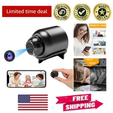 Smart Home Mini Camera - 160° Wide View, Night Vision, and Bluetooth Connection