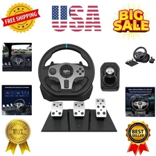 Racing Wheel - Steering Wheel V9 Driving Wheel 270°/ 900° Degree Vibration Ga...