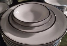 Arlen Fine China Set w/Platinum Rim,Service For 10+ Many Extras
