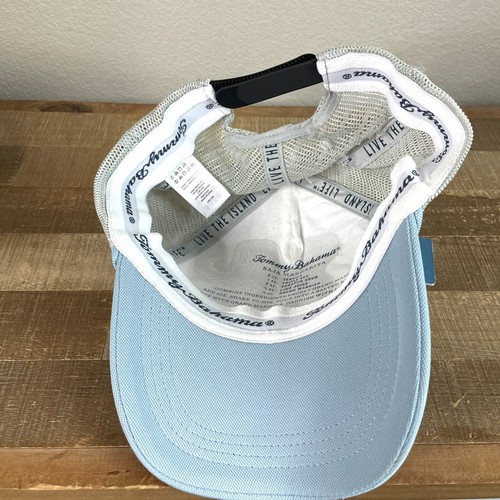 NEW Tommy Bahama Mesh Trucker Hat Snapback Adjusts Light Blue Margarita Recipe - Picture 3 of 4