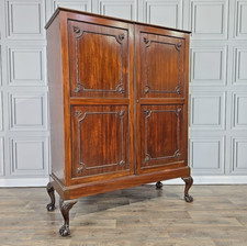 Antique Vintage Georgian Style Wood Double Gentleman