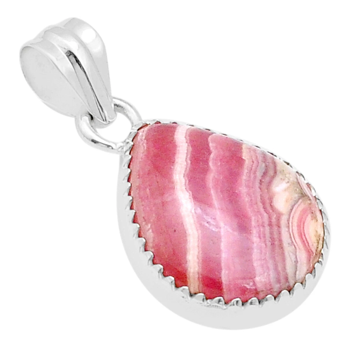 10.75cts Natural Pink Rhodochrosite Inca Rose argentina Silver