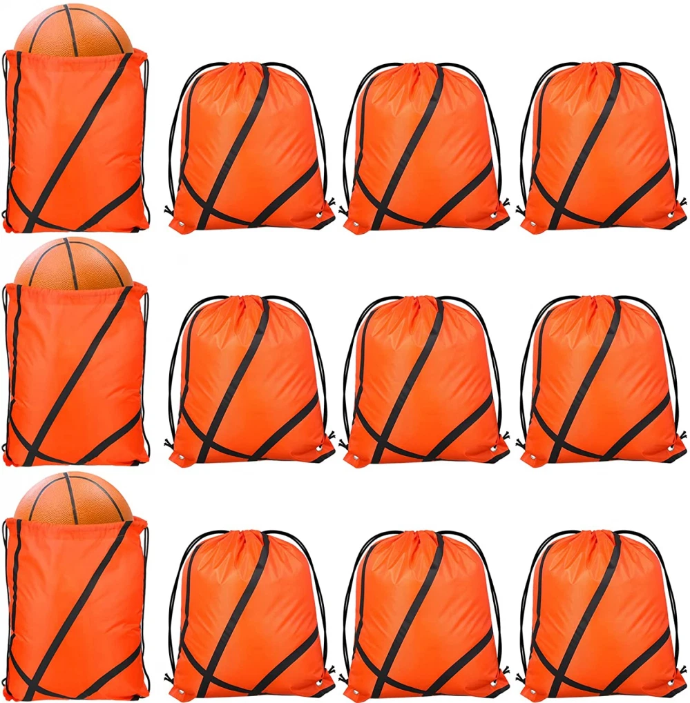 12 Pieces Ball Drawstring Backpack Cinch Bag, Sack Pack String Waterproof |  eBay