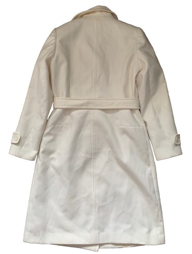 V By Very Trench Coat Button Up Collared Double Breasted Belt Tie Pockets UK 12 - Picture 2 of 7