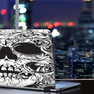 Skin Autocollant Pour PC Portable 14" - Design Crâne Crazy Lineart (Itsaskin)