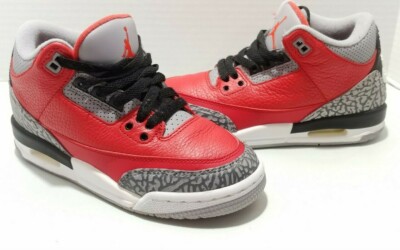 あり　ファイアレッド Nike Air Jordans 3 Retro SE Fire Red Size 4Y CQ0488-600