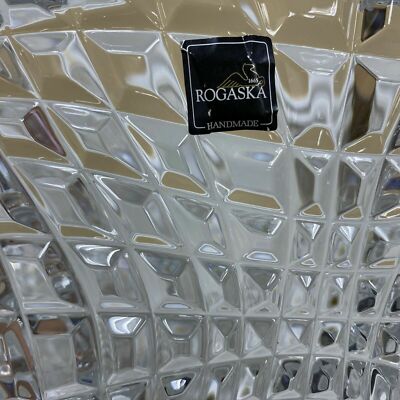 Rogaska Crystal Brilliance Centerpiece Bowl 12.5'' Hand Faceted Design NEW IN BOX