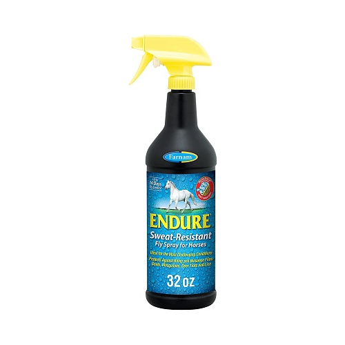 Endure Sweat-Resistant Fly Spray For Horses, (32oz) Quart