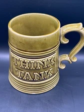 Think Tank Vintage Giant Coffee Tea Beer Mug Green