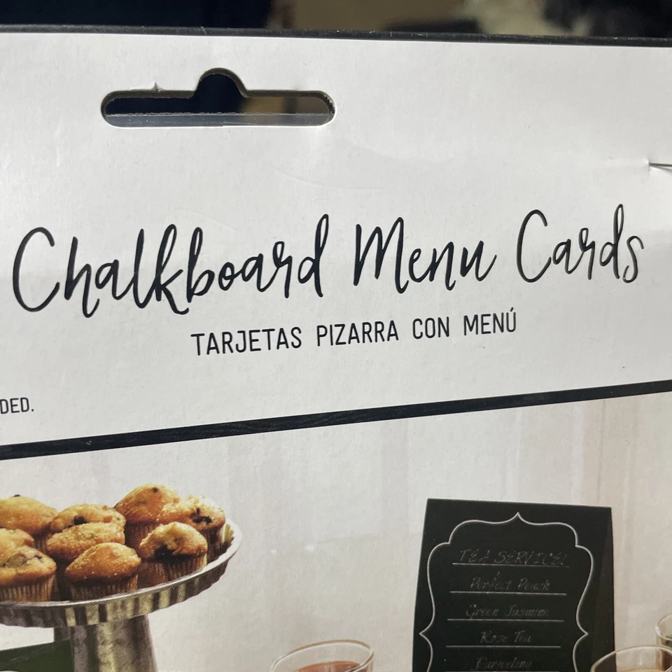 5 X Amscon Foodie Finds 4 Pcs Chalkboard Menu Cards Customize 6.8”x8.8” Banquet - Image 3 of 4