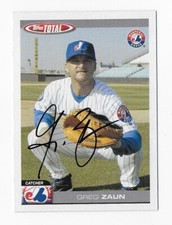 2004 TOPPS TOTAL GREGG ZAUN EXPOS JAYS MARLINS AUTOGRAPHED SIGNED BASEBALL CARD