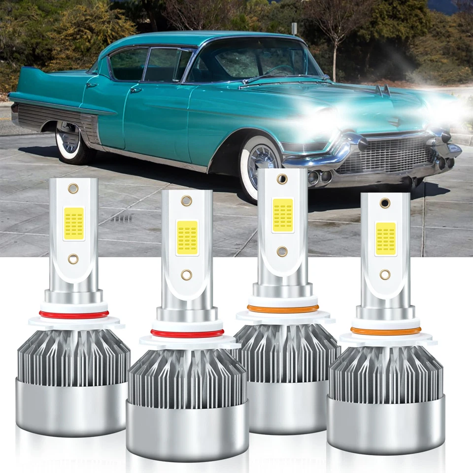 Kit de bombillas LED blancas para faros de coche Cadillac 60 Special 1993-1993 Foto 2 de 4