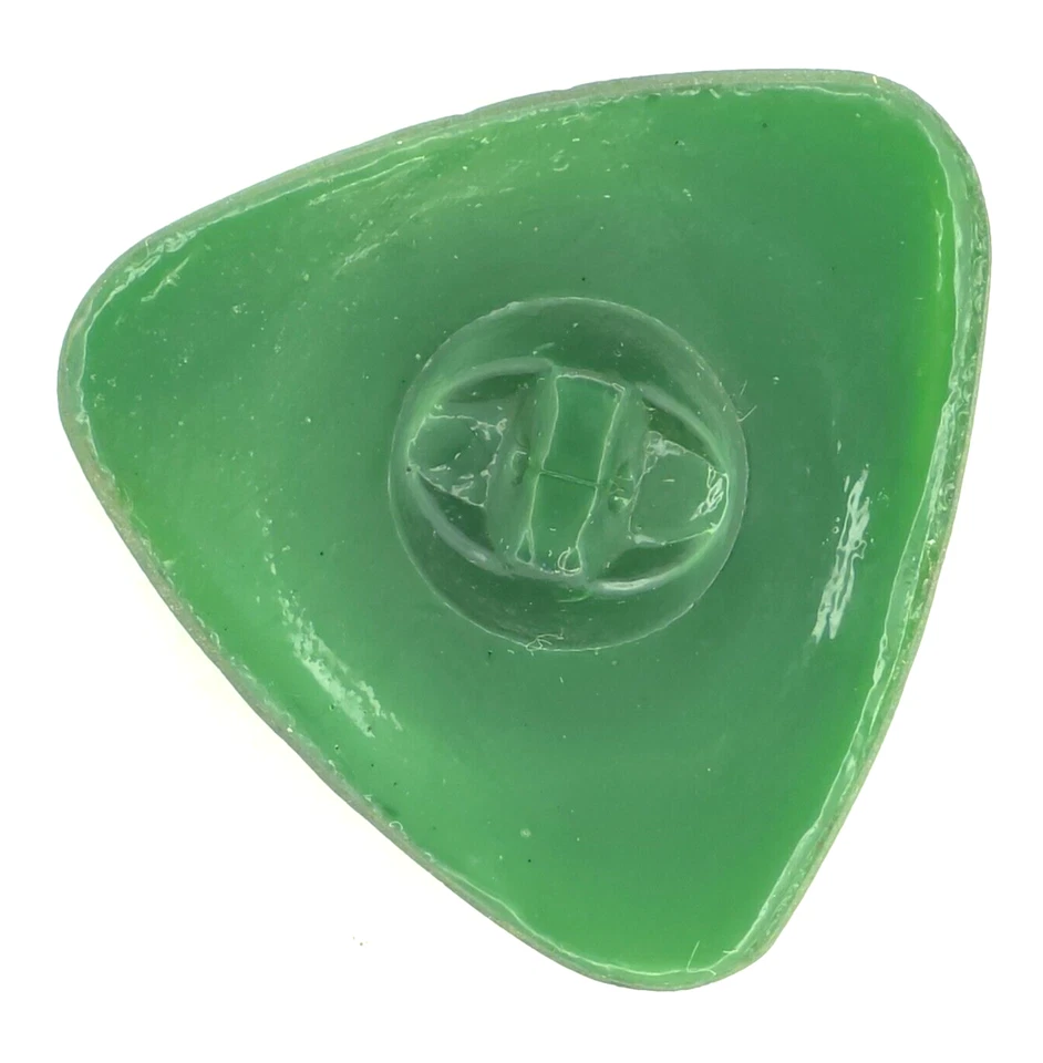 C1940 Vintage MCM Triangle Retro Geometric Mint Green Jade Glass Button LOT 1.06 - Image 3 of 4