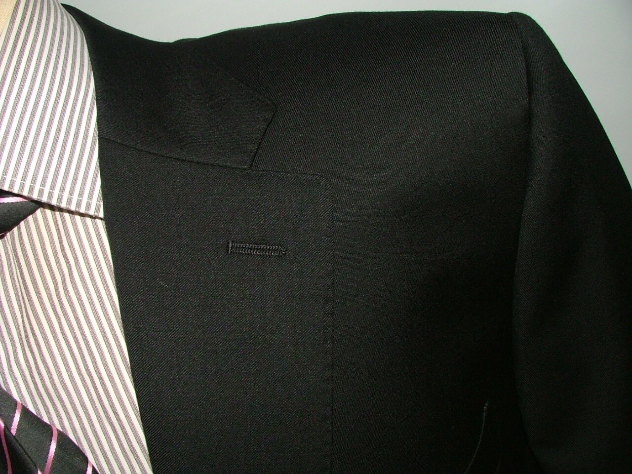 NEW WOT CANALI BLAZER SIZE 48 R 58 100percent WOOL MADE IN ITALY BLACK SOLID #460 image 3