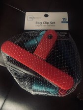 Mainstay 19 Piece Multiple Size Multicolor Bag Clips And Snack Clips