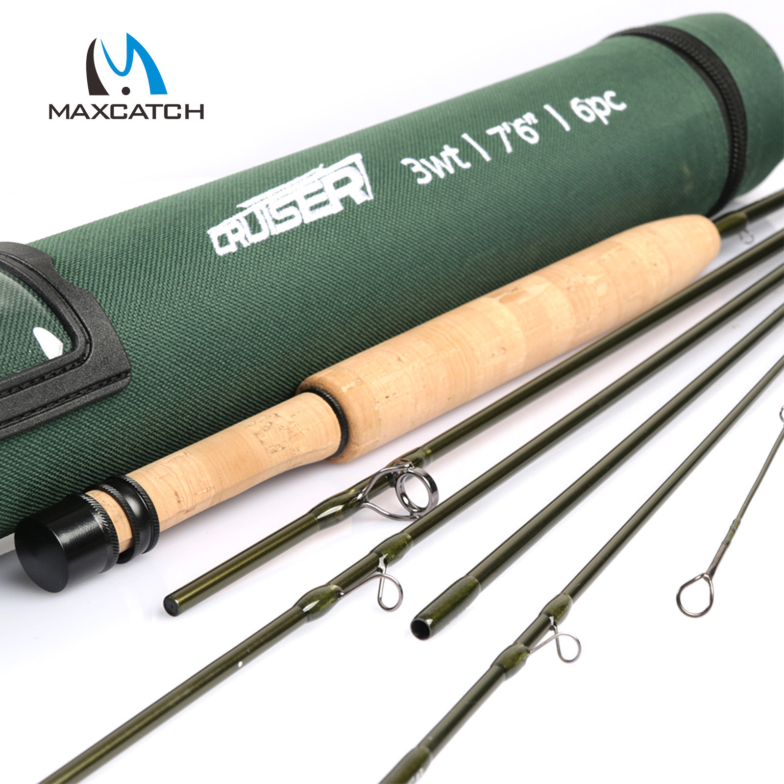 Maxcatch Cruiser Travel Fly Fishing Rod 2/3/4wt 7'6'' 7' 8' 6pcs Fast