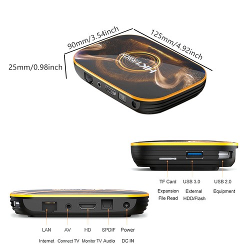 HK1 Pro Smart TV BOX Android 10.0 Android 12.0 Smart 5G WIFI Media Streamer Box - Picture 8 of 36