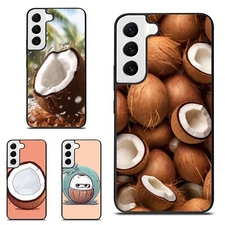 For Samsung Galaxy Z Fold Flip 3 4 5 6 Coconut cartoon minimalism Rubber