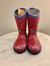 New Bogs Boots Kids 2 Pink Multi/Rose Multi 