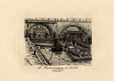 Antiker Druck-AMSTERDAM-NIEDERLANDE-AMSTEL-RUDERVEREIN-Duhem-Sekretär-1881