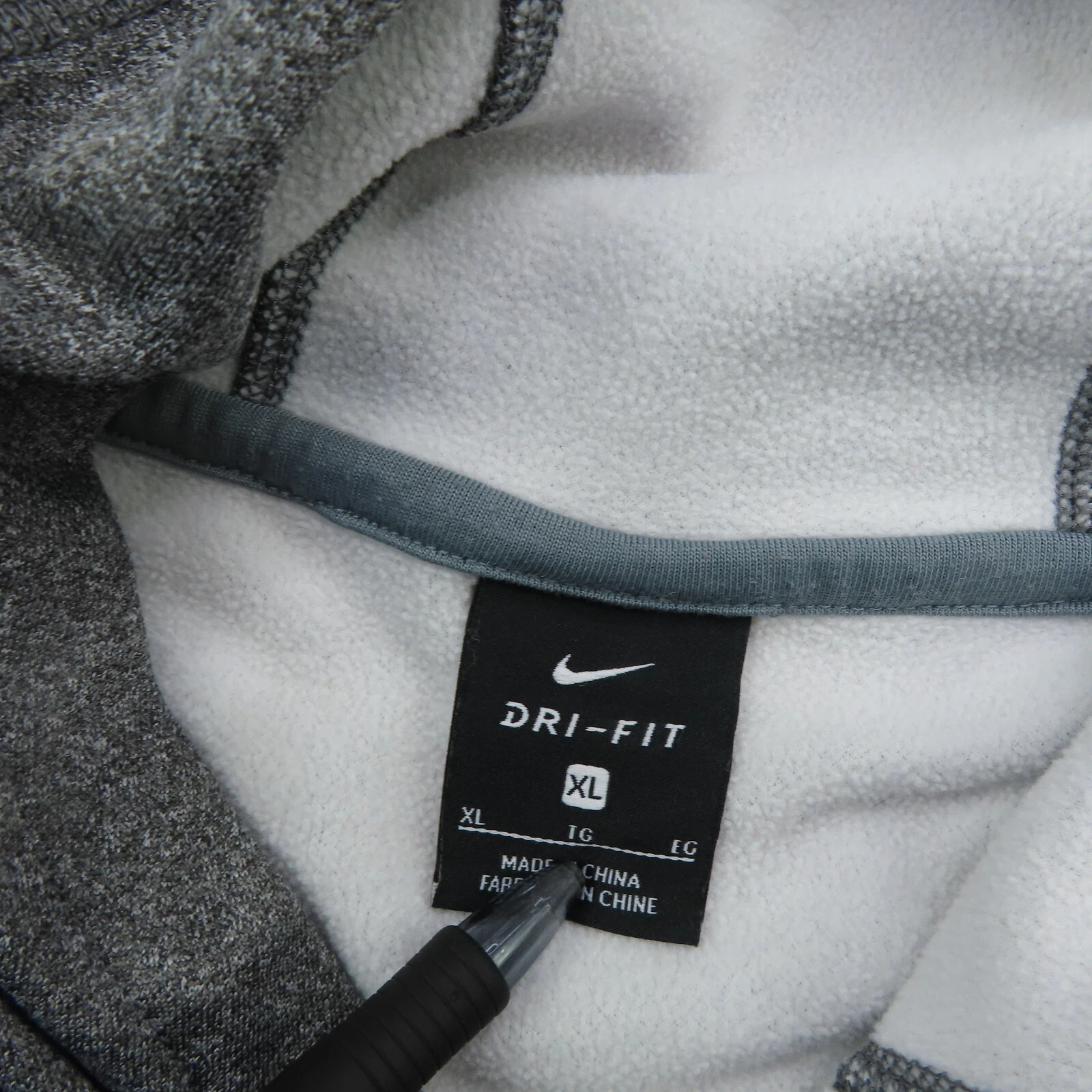 VETEMENTS Nike Felpa con Cappuccio Ragazza XL Grigio e Rosa Dri Fit Manica Lunga Corsa Traspirante Gioventù