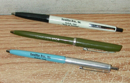 LOT OF 30 VINTAGE KEOKUK, IOWA BUSINESS ADVERTISEMENT BALLPOINT PENS - Afbeelding 5 van 12
