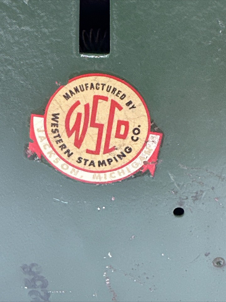 Vntg Tom Thumb Toy Cash Register Green Metal 1950 Western Stamping Co