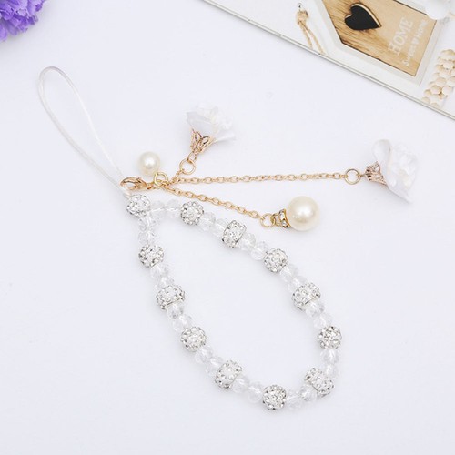 3 Pcs Flower Bracelet Cellphone Hanging Ropes Lanyard with Pendants - 第 8/12 張圖片