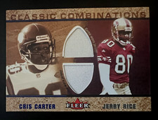 2002 Fleer Tradition Classic Combinations Duals #4 Rice Carter  #'d 39/100