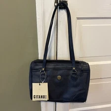 Vintage Gitano Navy Purse Double Strap New with tags