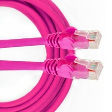 Image of GIGABIT ETHERNET NETWORK CABLE Cat6 Pink Superfast Fibre Internet Lead 3m LONG