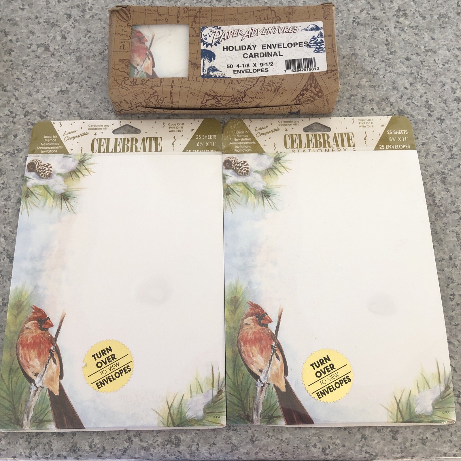Cardinal Pinecone Printer Paper Stationery 2 Packs 25 Sheets Ea with Matching Envelopes-image