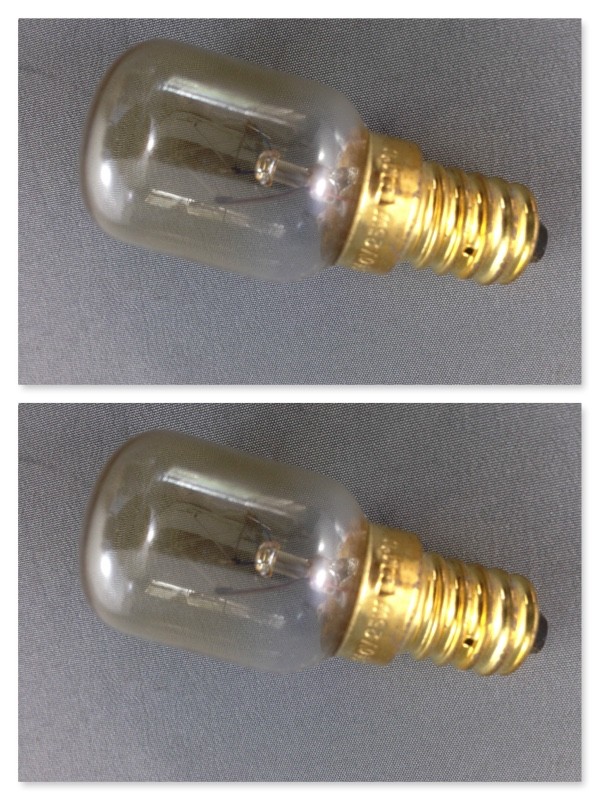 2x Chef Classic Extra Oven Lamp Light Bulb Globe EXC617S EXC617W
