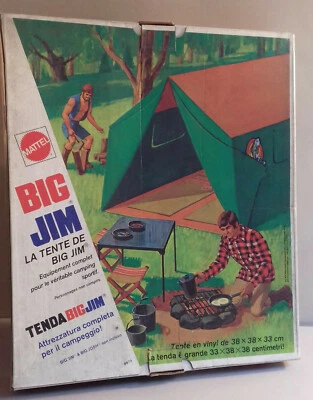 MATTEL "BIG JIM" vintage "la tente de Big Jim" coffret complet boite d'origine - Photo 1/4