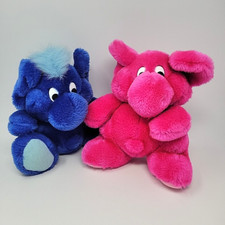 Kodak Kolorkins Focus Rewind Pink Blue Plush 10" Stuffed Toy Lovey 1988