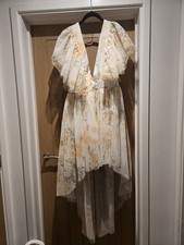 NEW Stunning River Island Tulle Deep V with Short Front/Long Back Dress Size 16