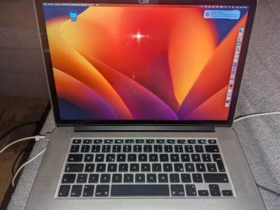 Apple MacBook Pro Retina 15'' 2015 - 16GB RAM 500GB SSD - MacOS 13