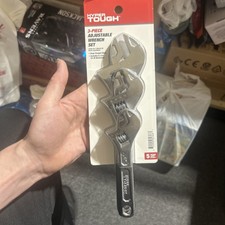 3-Piece HYPER TOUGH Adjustable Wrench Set   I...
