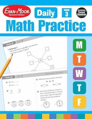 Evan-Moor Daily Math Practice, Grade 3 - Paperback, by Evan-Moor - Very Good o