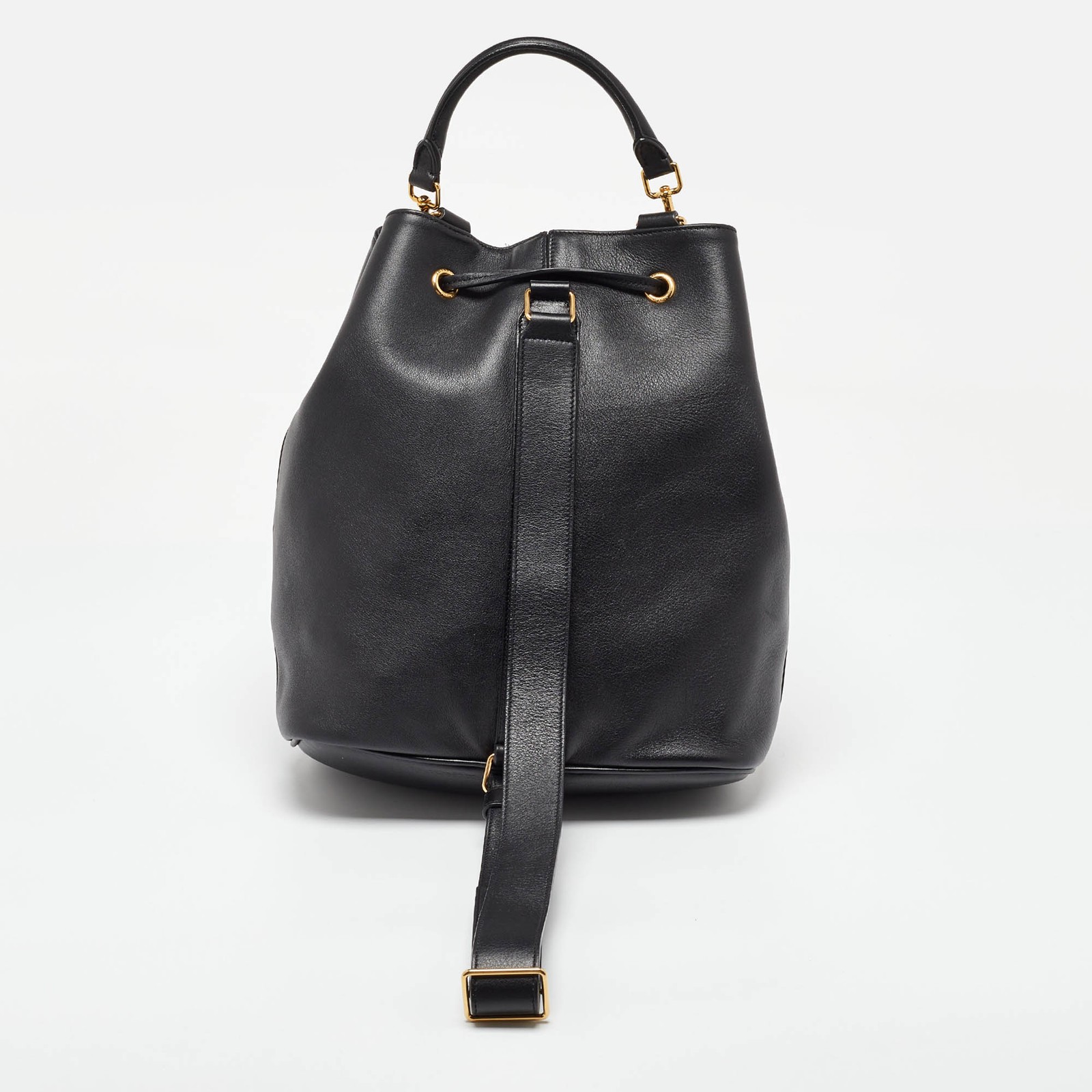 Borsa a secchiello Saint Laurent Emmanuelle in pelle nera