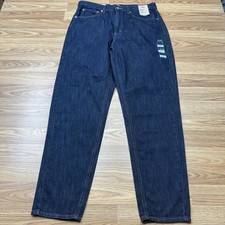 Levis 80s Mom Jeans Womens 31x30 Dark Blue High Rise Tapered Leg Relaxed Fit IRR
