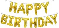 Folie Luftballons Happy Birthday Banner Kit - Gold, Party Dekorationen Ballons,