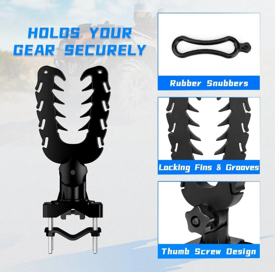 Portaherramientas para ATV, montaje de herramientas de caza, empuñaduras de arco con correas de goma Foto 3 de 4