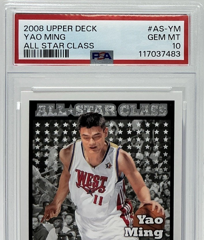 Yao Ming PSA 10 - 2008 Upper Deck All Star Class - Rockets, China, Yaomania, Salón de la fama Foto 2 de 4