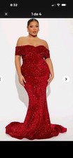 Elena Sequin Maxi Gown - Red Plus Size Women's Size 2XL