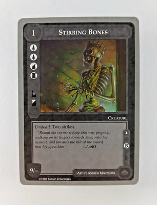 Stirring Bones - Middle Earth CCG card (1998 ICE) MECCG Silver Grey Border LotR